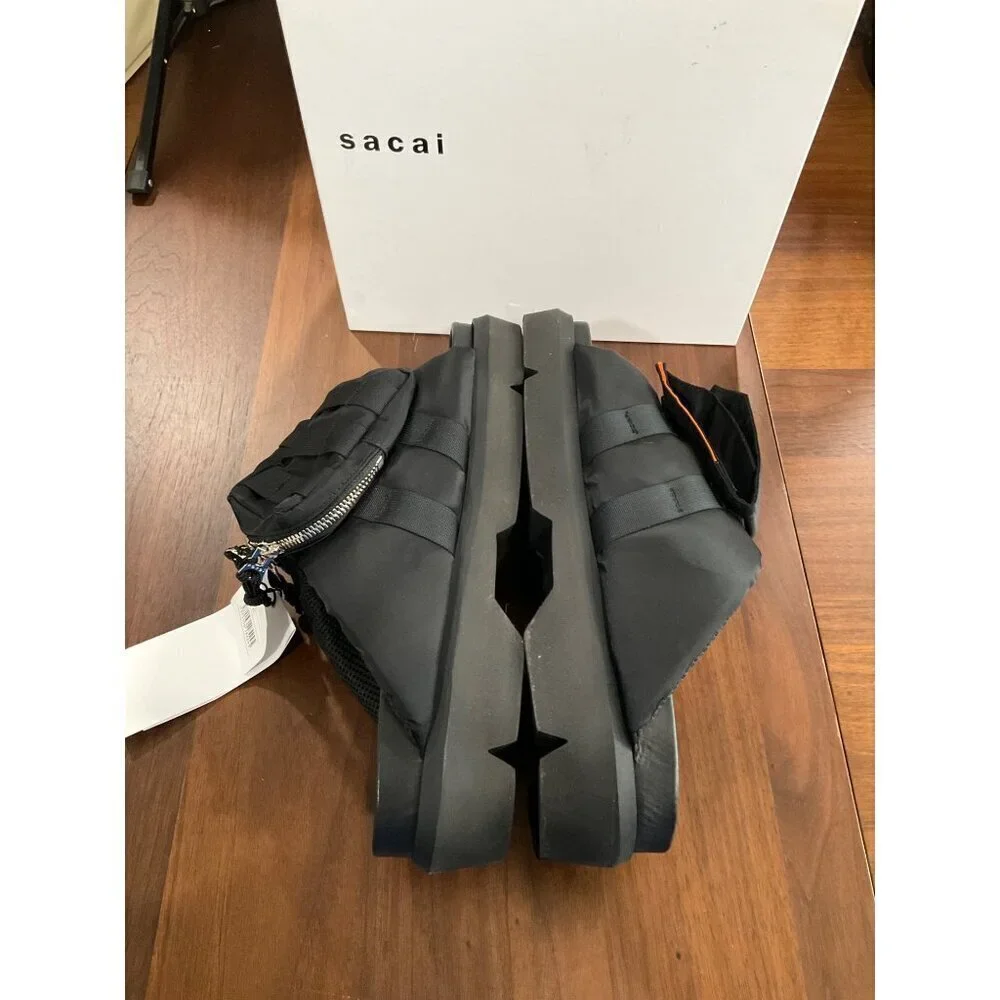 SACAI Pockets Slides in Black 43 10 New With Box Mens Sandals Shoes